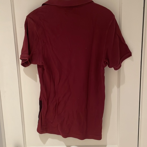 Fred Perry burgundy polo with big stripes size small slim fit - Picture 5 of 6